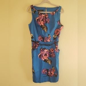 Nine West sleeveless a-line dress with pockets, sz 14.